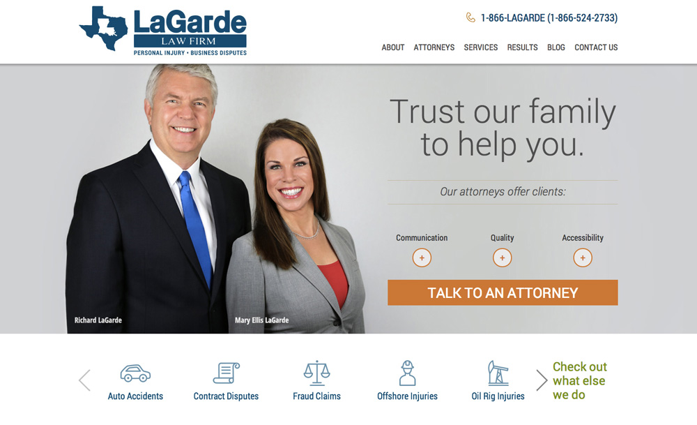 LaGarde Law Firm Website